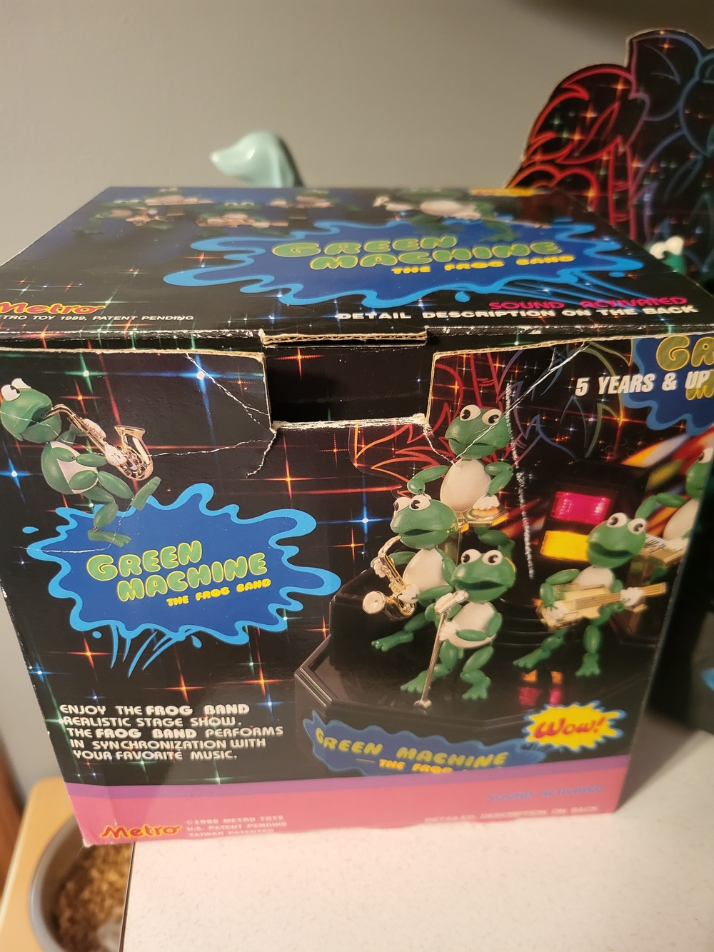 Vintage 1989 Green Machine Frog Band Metro Toys Original Box READ